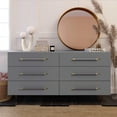 thumbnail image 2 of Trident Grey 6 Drawer Dresser, 2 of 4