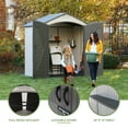 thumbnail image 5 of Lifetime Lockable DIY Polyethylene Storage Shed, 7' x 4.5', 30.68 sq. ft., Tan & Brown (60057), 5 of 13