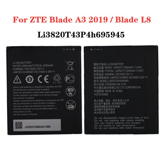 Batterie de Remplacement avec Ensemble d'Outils pour Lame ZTE A3L A3 Lite / A3 2019, Li3820T43P4h695945