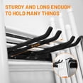 thumbnail image 4 of Garage Storage System with 6 Adjustable Hooks and 3 Heavy Duty Tracks, Black Wall Mount Tool Organizer Rack for Garden Tools, 4 of 6