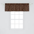 thumbnail image 2 of Ambesonne Tropical Window Valance, Earth Tones Jungle Leaves, 54" X 18", Cinnamon and Charcoal Grey, 2 of 3