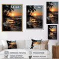 thumbnail image 4 of Designart "Magical Sunrise in Miami I" Nautical & Beach Floater Framed Wall Art Print, 4 of 7