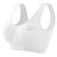 thumbnail image 3 of Loopsun Womens Bra Plus Size, Sports Bras for Women, Women Seamless Printing Sports Wirefree Yoga Bra with Removable Pads White XXXL, 3 of 5