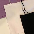 thumbnail image 5 of Top corto con tirantes finos para mujer, camisola sin mangas elegante con espalda cruzada de Color puro adelgazante, 5 of 5
