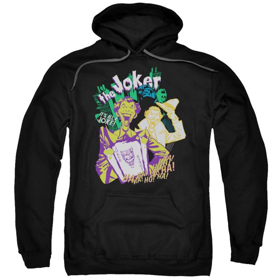 Batman It'S All A Joke Adult Pullover Hoodie Sweatshirt Black