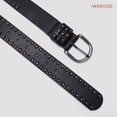 thumbnail image 5 of Women Leather Rivets Belts Black Studded Leather Belt for Music Festival, 5 of 9