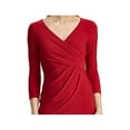 thumbnail image 5 of RALPH LAUREN Womens Red Long Sleeve Sheath Cocktail Dress Petites 12P, 5 of 8