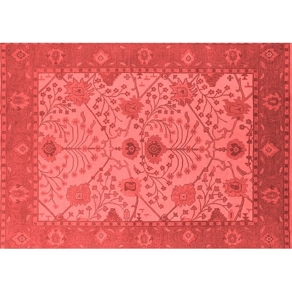 Ahgly Company Indoor Rectangle Oriental Red Industrial Area Rugs, 5' x 7'