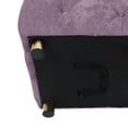 thumbnail image 5 of Velvet Upholstered Ottoman with Dice - like Shape / Comfortable for Resting Feet in Bedroom, 5 of 6