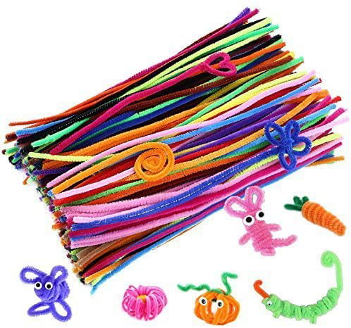 Caydo 200 Pieces Pipe Cleaners Craft Chenille Stems for DIY Art Creative Crafts Decorations 12 Inch x 6 mm Black 
