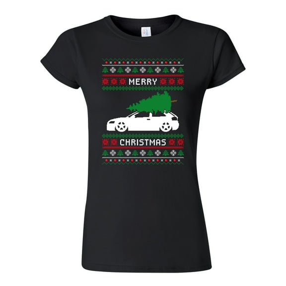 Junior Merry Christmas Ugly Xmas Tree Funny Humor DT T-Shirt Tee