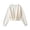 Beige, variant on Women Pullover Sweatshirts Cropped Crewneck Long Sleeve Belted Y2K Lace Up Tops Color: White Size: L