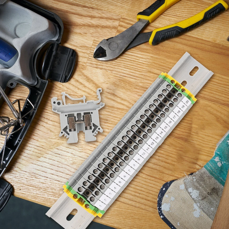 CIRCLE- Terminal Block Jumper Wire Rail Connector Rail-Mounted Blocks Grounding Circuit
