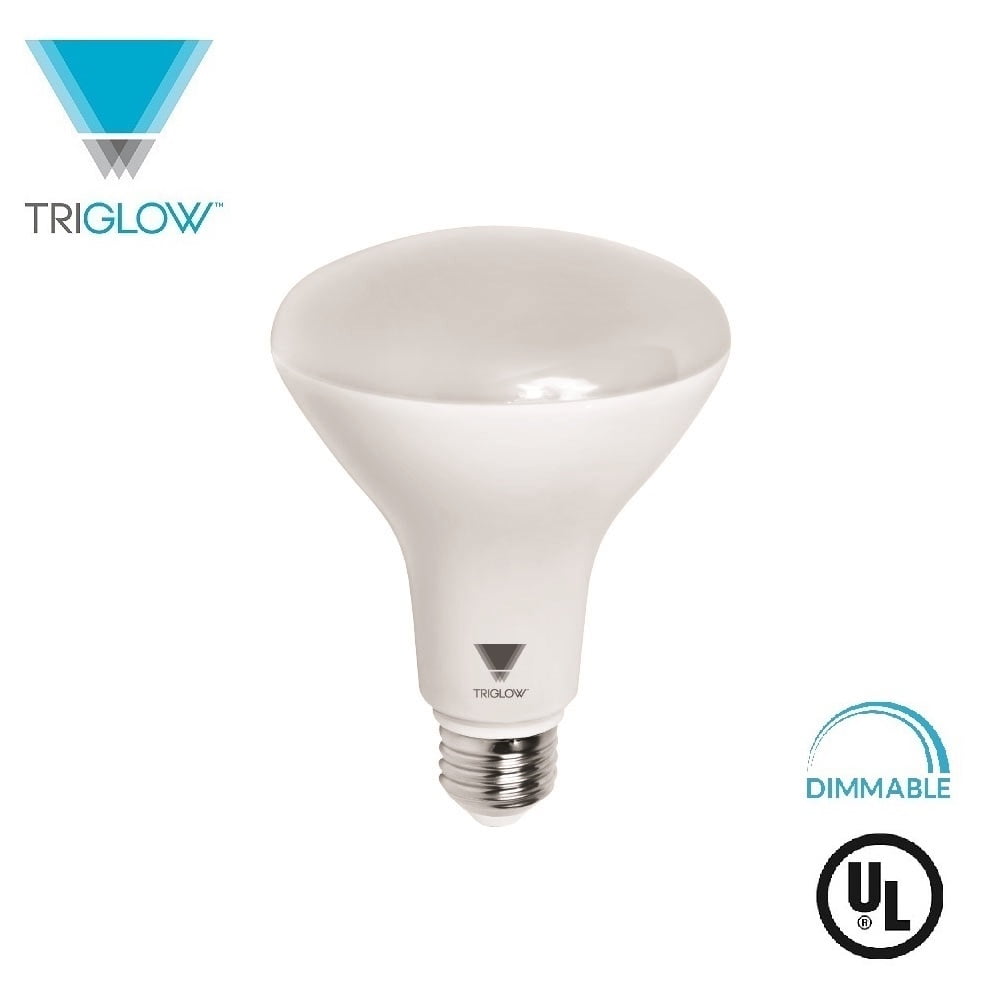 6 Pack Ul Listed Triangle Bulbs T99011-6 65-Watt Dimmable Energy Star Certified BR30 LED 800 Lumens LED Flood Light Bulb Triglow 11-Watt 