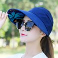 thumbnail image 4 of Meidiya Fashion Sun Hats for Women UPF 50+ UV Sun Protective Beach Visor Hat Summer Wide Brim UV Protection Leaf Print Cap Beach Hat for Women, 4 of 8