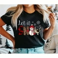 thumbnail image 4 of Holiday gift snowman t shirt, christmas shirt, snowing shirt, snowman shirt, women's christmas shirt, winter snowman shirt, women's summer shirt, women's casual tops, women's casual t shirt, 4 of 9