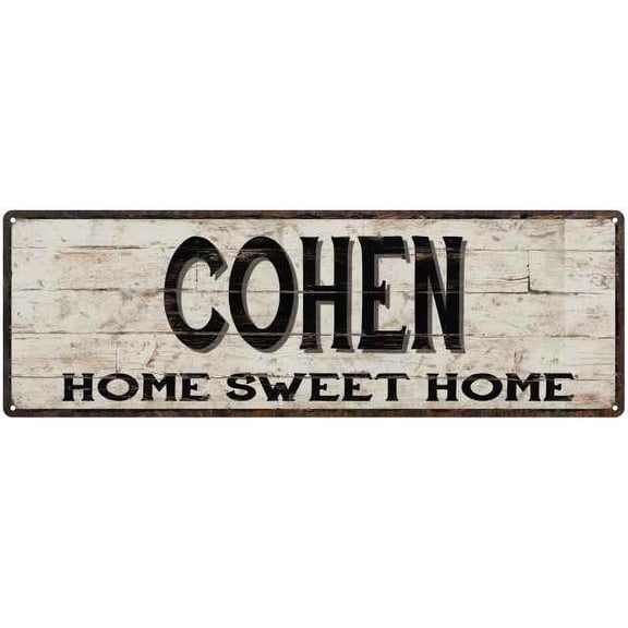 COHEN Rustic Home Sweet Home Sign Gift 8x24 Metal Decor 108240084320