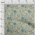 thumbnail image 2 of oneOone Viscose Chiffon Dusty Green Fabric Asian Suzani Dress Material Fabric Print Fabric By The Yard 42 Inch Wide, 2 of 5