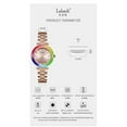 thumbnail image 6 of EXPLOJOY Elegant Ladies Quartz Watch – Rainbow Dial, Waterproof, Stainless Steel & Leather Band, 6 of 9