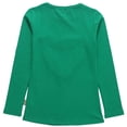 thumbnail image 2 of Ipuang Big Girls' Heart-Shaped Long Sleeve T-Shirt 7 Green, 2 of 2