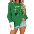 thumbnail image 4 of St Patricks Day Sweatshirt Women Shamrock Crewneck Long Sleeve Shirt Irish Lucky Leaf Pullover Graphic Shirts Tops, 4 of 5