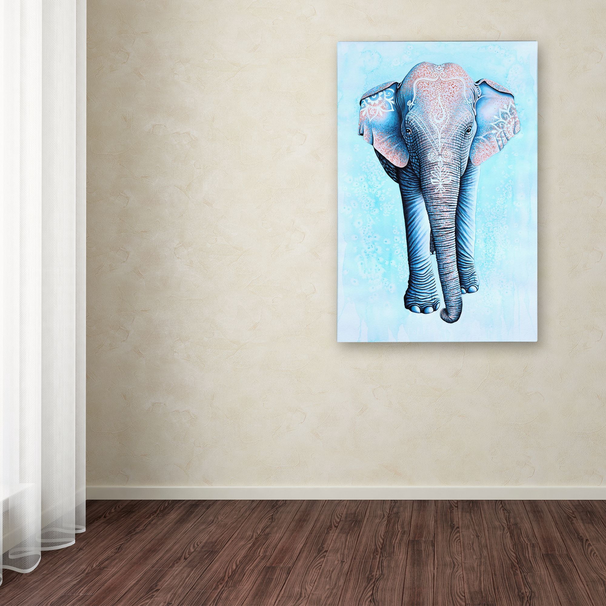 Trademark Fine Art 'Painted Asian Elephant' Canvas Art by Michelle Faber