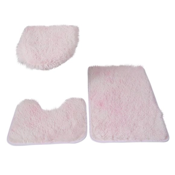 YATLTE Bathroom Rugs Sets, 3 Piece Bathroom Rug Set, Contour Mat, and Toilet Lid Cover, Non-Slip Bath Rugs with Rubber Backing, Machine Washable for Tub, Toilet and Floor