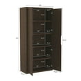 thumbnail image 3 of Rivington Modern Bookcase Cabinet in Walnut (5-Shelf) - Set of 2, 3 of 12