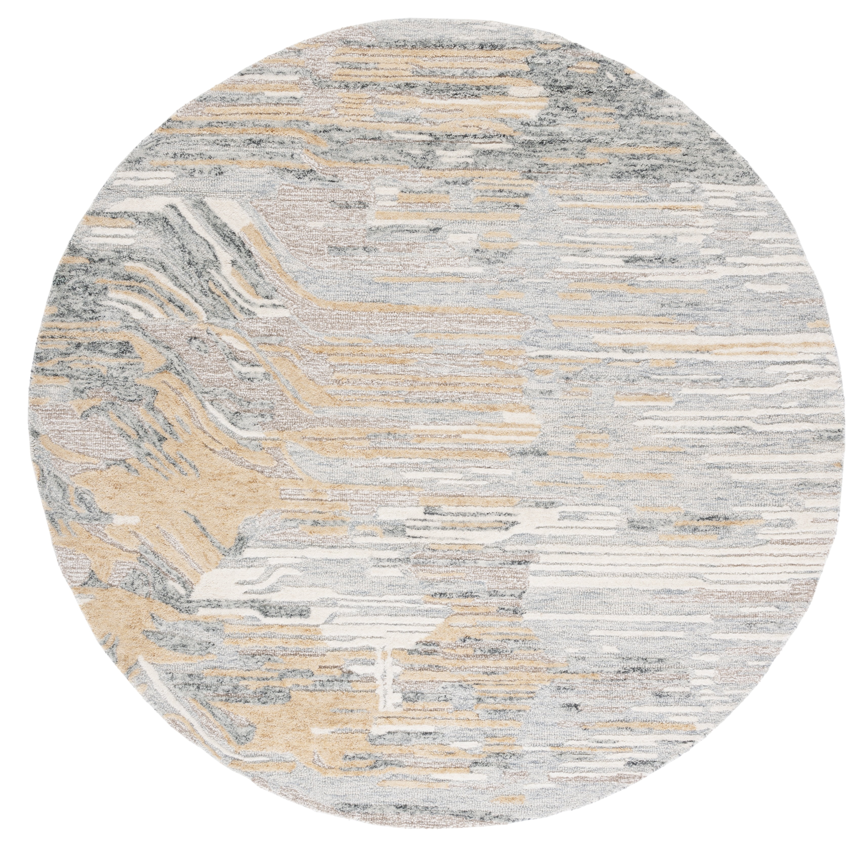 Safavieh Metro Mirjana Distressed Area Rug, Natural/Gold, 6' x 6' Round