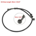 thumbnail image 3 of 90cm 35.43" Motorcycle Braided Steel Brake Clutch Oil Hoses Line Pipe Clutch Throttle Gas Line Fuel Pipe Black, 3 of 6