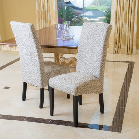 Liberty Fabric Parsons Dining Chair - Set of 2 (Best Study Chair India)
