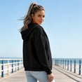 thumbnail image 4 of Bexdxz Women Casual Full Zip Up Cardigan Basic Jacket Lightweight Long Sleeve Sweatshirt Solid Color Jacket With Pockets Black S, 4 of 4