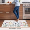 thumbnail image 5 of Spring Floral Doormat Outdoor Entrance 24"x36", Vintage Summer Flower Botanical Absorb Moisture Dirt Door Mats, Non-Slip Rubber Backing Floor Mats Indoor, Low-Profile Front Door Rugs, 5 of 9