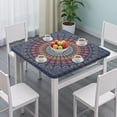 thumbnail image 3 of Colorful Bohemian Style Square Table Cover 36x36 Inch, Elastic Edged Tablecloth for Card Tables and Outdoor Entertaining, 3 of 6