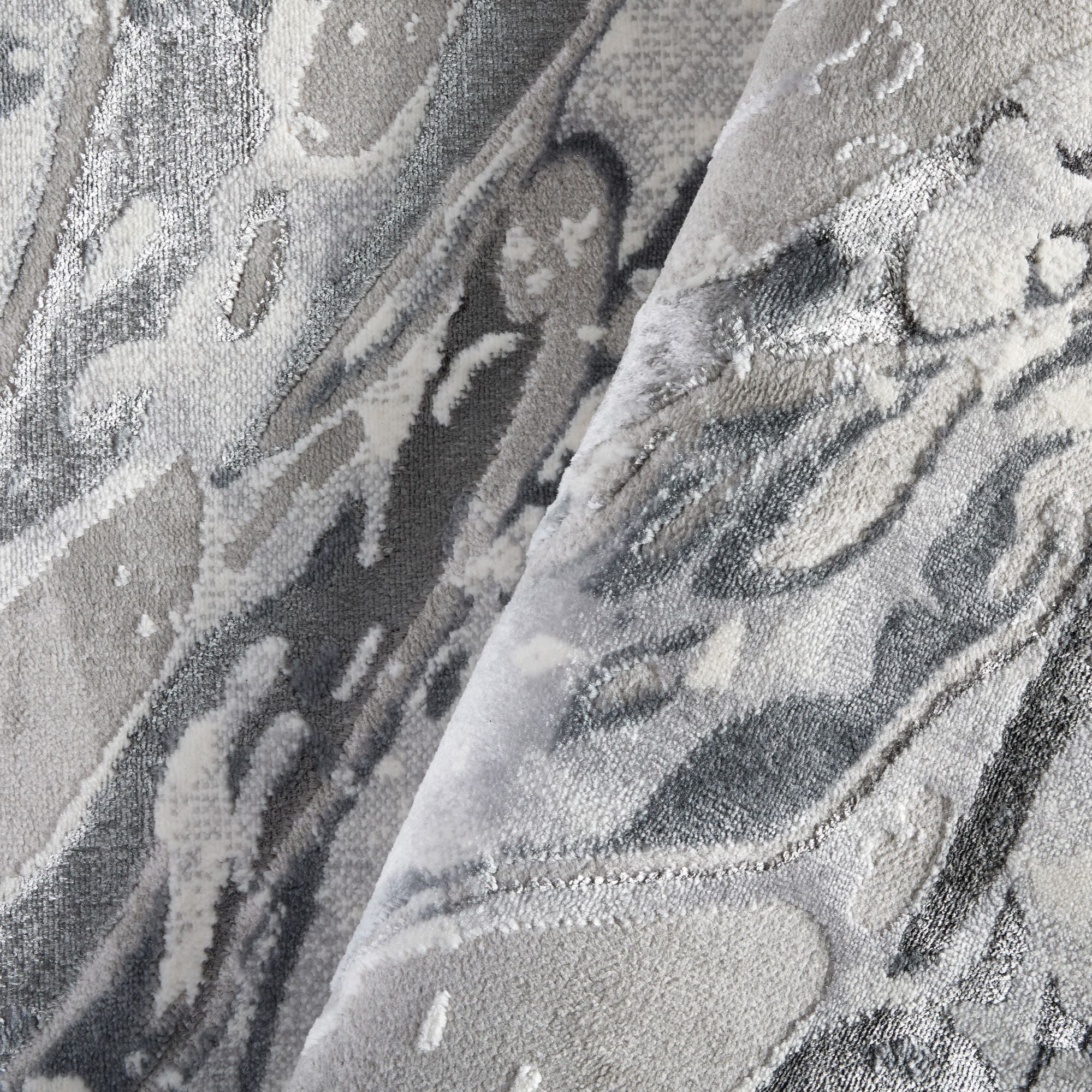 Everloom Laura Marble Chic Abstract Area Rug, Grey/White, 5'2"x7'2