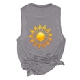 thumbnail image 4 of DailyTrove Women's Sun Graphic Tank Top - Polyester Casual Summer & Festival Wear, Vibrant for Beach & Gatherings, 4 of 5