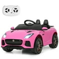 thumbnail image 1 of Costway 12V Jaguar F-Type SVR Licensed Kids Ride On Car w/ MP3 & Lights Pink, 1 of 10