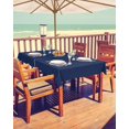 thumbnail image 2 of Navy Blue Outdoor Tablecloth with Umbrella Hole & Zipper, Modern Pure Navy Blue Rectangle Tablecloth 60x84 Inch, Patio Table Cover Waterproof Table Cloth for Picnic/Party, 2 of 6
