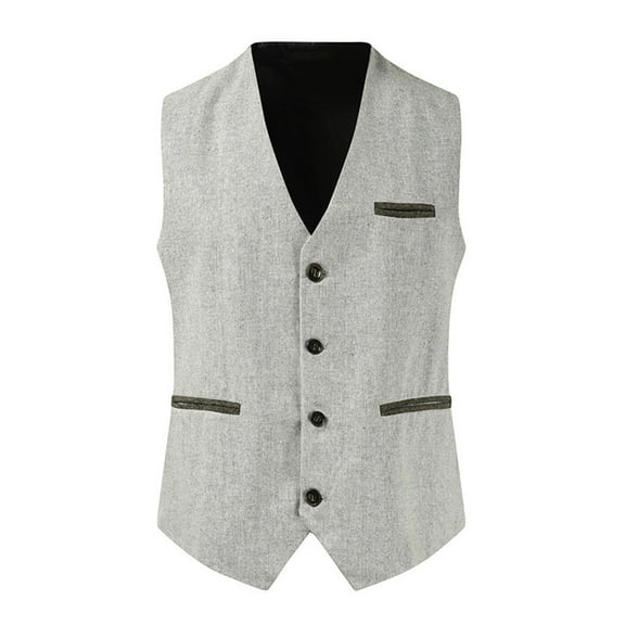 Work Vest For Men Qiggri Men Solid Fashion Lattice Have Pockets Breasted Vest Tops Blouse Mens Suit Vest