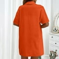 thumbnail image 4 of Yubnlvae Cardigan Décontracté Rouge Mode Manches Courtes Shorts Ensemble 2 Pcs Femme Été, 3TG, 4 of 6