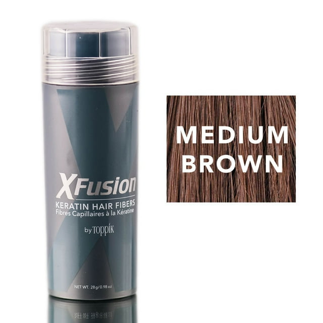Fibras capilares XFusion Keratin Hair Fibers marrón medio 29 ml