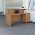 thumbnail image 3 of Bush Business Furniture Series C 72"W Reception Desk with Mobile File Cabinet in Light Oak, 3 of 13