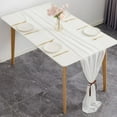 thumbnail image 4 of Banquet Decoration Tables Runner Chiffon Tablecloth Rose Gold Simple Holiday Party Supplies Solid Color Polyester Fabric, 4 of 15
