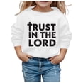 thumbnail image 1 of PMVFHDE Sweat à Capuche Confortable pour Filles, Col Rond Imprimé Manches Longues Blanc, 9-10 Ans, 1 of 4