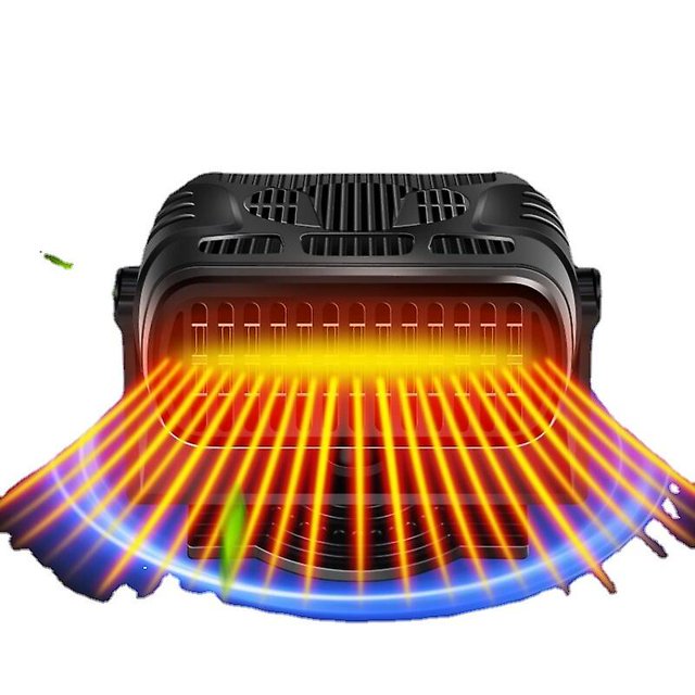 Calentador de coche con descongelador de 12 V, 120 W/24 V, 200 W, ventilador de parabrisas portátil de 12 V