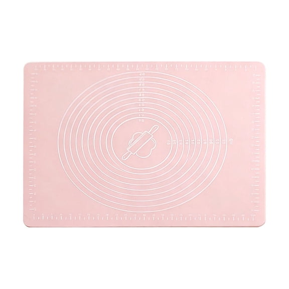 Food Grade Silicone Dough Rolling Pad - Non-Stick Dough Board for Bread Pizza Pastry, Thick Counter Protector, Washable and Durable Kitchen Mat Pink