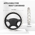 thumbnail image 5 of Elastic Steering Wheel Cover, cute zebra Khaki Stretch Thickening Car Steering Wheel Cover Women Men, Steering Wheel Protector Universal 15 in, 5 of 7