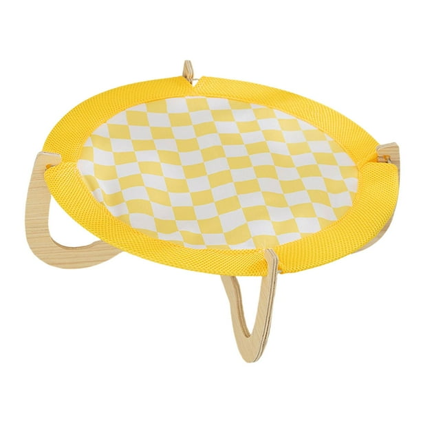 Cama elevada para mascotas, sofá nido desmontable, transpirable, cómoda y refrescante. amarillo