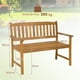 thumbnail image 3 of Banco de Jardín Costway Madera Acacia 2 Plazas 110 x 56,5 x 86 cm Natural, 3 of 10