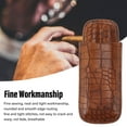 thumbnail image 3 of Cigar Case Holder,  Skin Pattern Brown Noble 2 Finger Cigar Case  for Anniversary Gifts, 3 of 7
